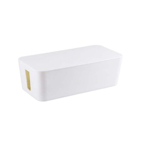 Kabel-Management-Box Mit Bambusdeckel 33x13x11 Cm - Versteckt Steckdosenleisten & Kabel Am Schreibtisch