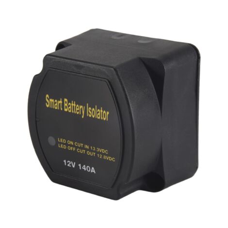 Dual Battery Isolator Kit 12V 140Amp, Voltage Sensitive Relais VSR, Compatibel met RV Marine Car Voertuigen Truck Caravan Off-road Camper Yacht, Niet geschikt voor lithiumbatterijen
