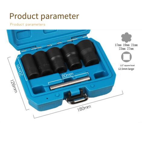 Juego De Extractores De Pernos De 17 Mm/19 Mm/21 Mm/22 Mm, J | Mercado