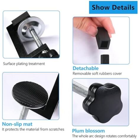 Produktbild von 6 Stück F-Klemmen Für Holzarbeiten – 10,2 Cm Schnellspannklemmen Mit Ratschenfunktion, Einhandbedienung