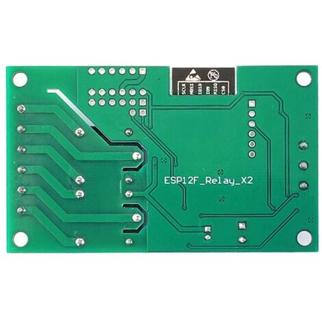 ESP8266 ESP-12F WLAN-Relais-Modul – 2 Kanäle 5V/8–80V, Für Fernsteuerung, IDE-kompatibel, 4MB Flash, Grün