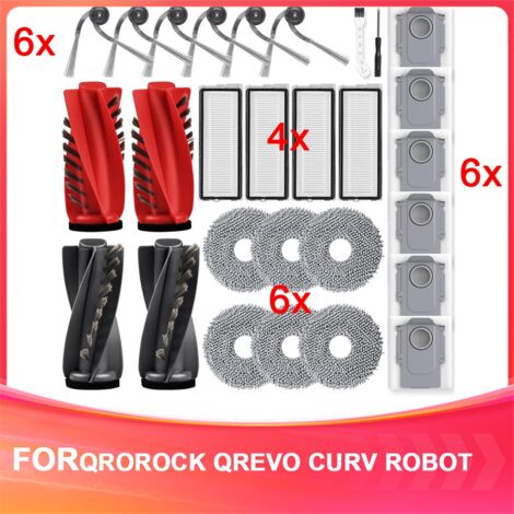 Ersatzteil-Set Für Roborock Saros 10R / Qrevo CurvX – 15 Teile Inkl. Bürsten, Filter & Pads