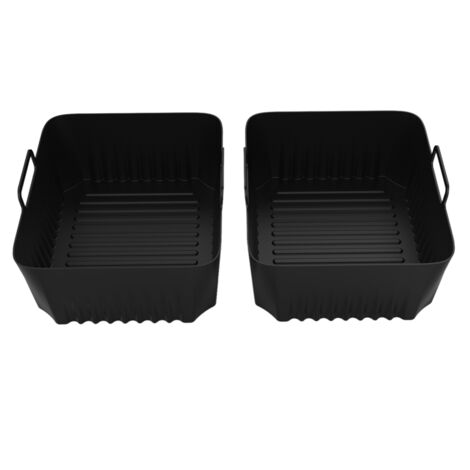 GrayGray Silikon-Einlagen Für Luftfritteuse – 2 Stück, Quadratisch, Hitzebeständig Bis 428°F, Für 4–7 QT