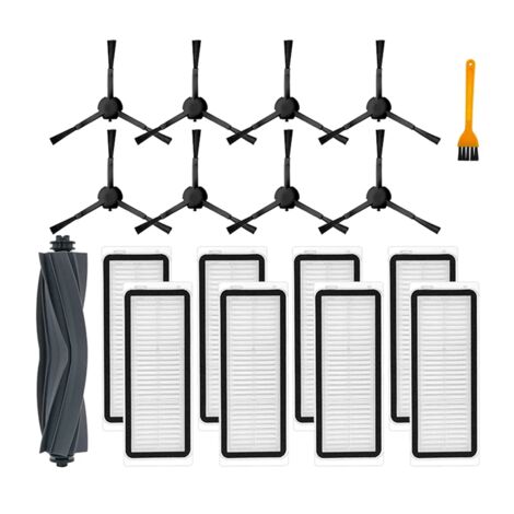 McbeAn Ersatzteile-Set Für ZACO M1S Saugroboter – Hauptbürste, HEPA-Filter, Mopps & Tücher (4 Mopps)