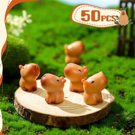 100 Mini Capybara-Figuren Aus Harz – Kleine Tier-Deko Für Schuhe, Gärten Und DIY-Projekte 100 Stück Set
