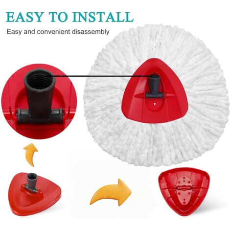 Bonison 6 Testine Di Ricambio Per Mocio Vileda EasyWring 1 Tank - Microfibra 100%, Lavabili, Compatibili Con Sistema A Vasca Singola - 3