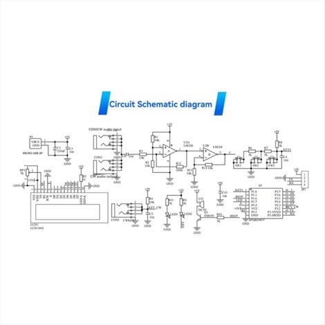 Upgraded CW Morse Code Decoder Kit mit Digitalem LCD und Gehäuse Plus ...