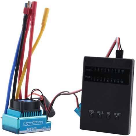 1:10 Auto 120A Wasserdicht Bürstenlos Esc + Programm Karten Kombination ...