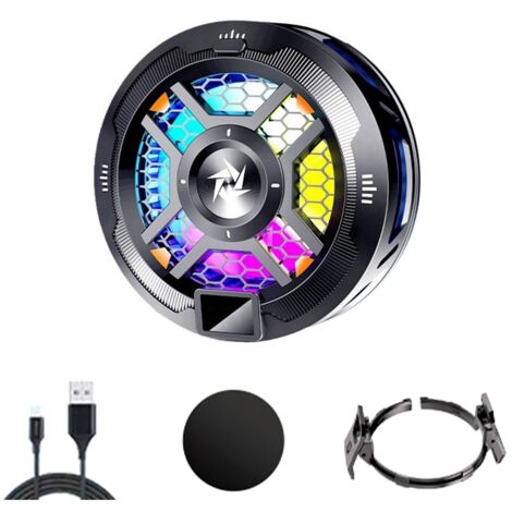 Produktbild von Magnetischer Handy-Kühler Mit RGB-Licht & Clip – Für 10,2–17,8 Cm Geräte, Typ-C, Gaming & Streaming
