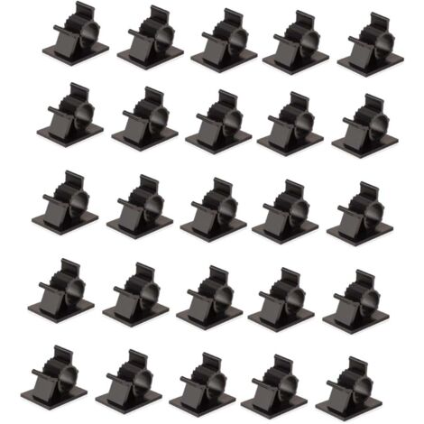 100 Stück Nylon Kabelclips Selbstklebend – Zum Aufkleben, Weiß, Verschiedene Größen, PEPTE