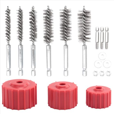 Kupferrohrreiniger-Set für Bohrmaschinen, Rohrreinigungsbürste, reinigt