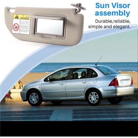 Visiera Parasole Sinistra Per Peugeot 301 E Citroën C3 – Sostituisce OE 98038432DS, Con Specchio Ribaltabile, Materiale ABS Resistente