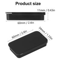 50 Mini-Blechdosen Mit Schiebedeckel – Schwarz, 6,9 X 3,5 X 1,2 Cm – Für Schmuck, Schrauben & Bastelbedarf