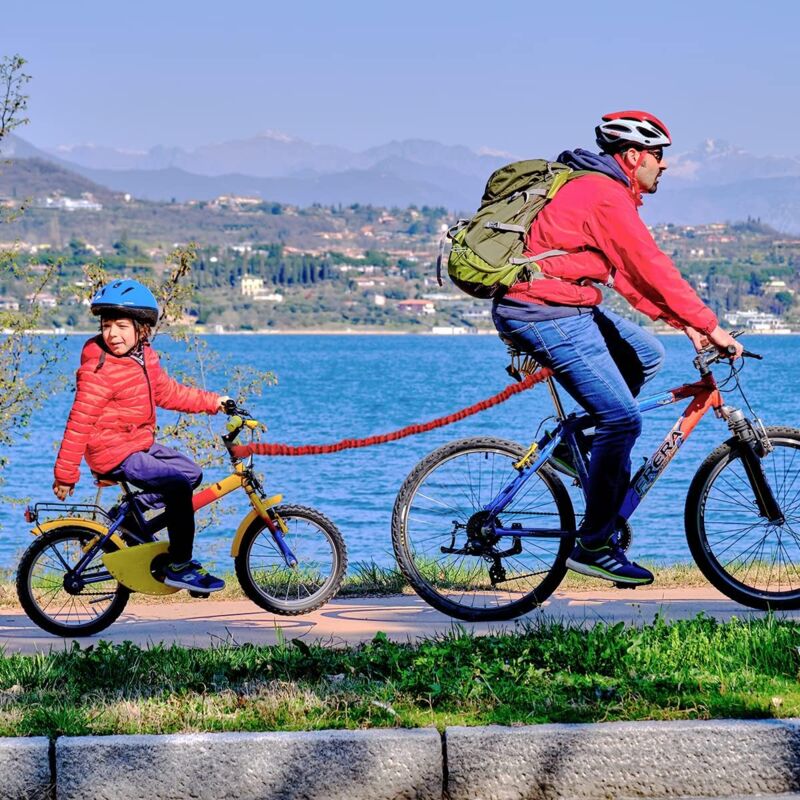 Corda Di Traino Per Bicicletta Drado - Elastica E Retrattile Fino A 2,5m - Foto 5