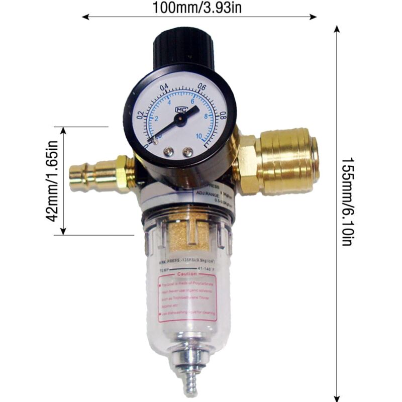 Sistemi Di Trattamento Dell'aria Compressa. Filtro, Regolatore E - Foto 6