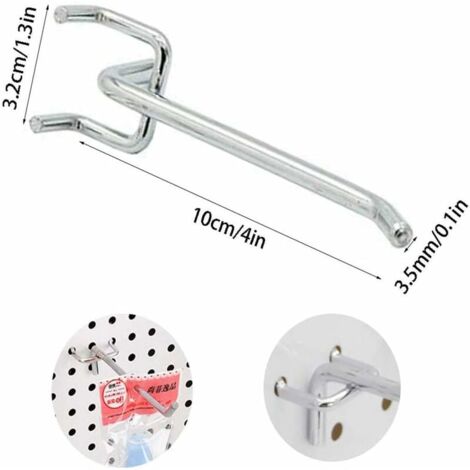 HENGMEI Pannello Forato Kit Portautensil Con 17 Pz Ganci Per Appendere - Foto 3