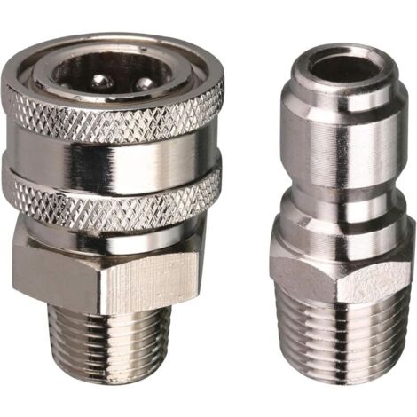 Raccordo Per Idropulitrice, Da Attacco Maschio 1/4" A Femmina M22x1.5, Con Foro Passante 14 Mm