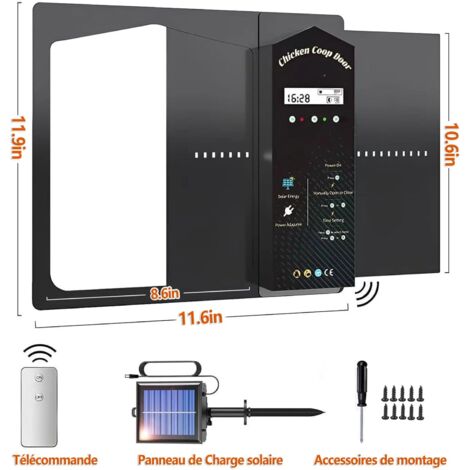 Aluminum Puerta Gallinero Automática Solar, MASTERFUN Puertas