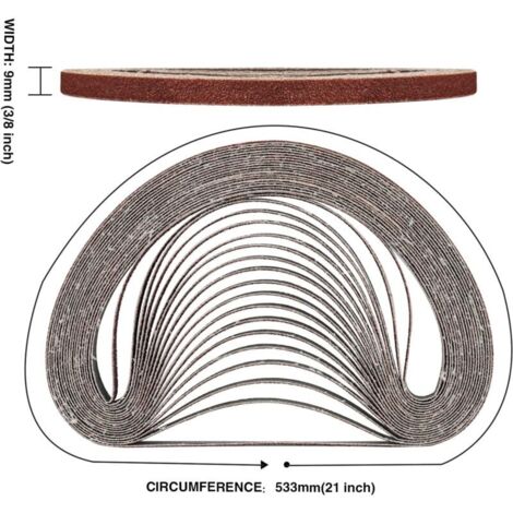 Granulo Ceramico Nastro Abrasivo BA 13x457 Mm CO-COOL60 Per Taglio - Foto 9