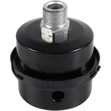 Air Compressor Filter, Black Metal Compressor Silencer, 3/8" 16mm Air Compressor Silencer Filter Air Filter for Compressor
