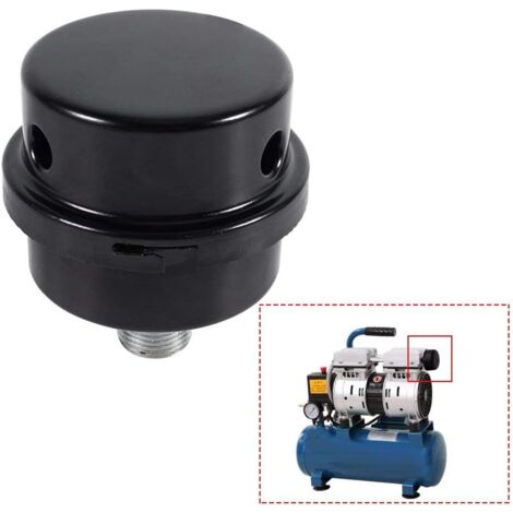 Air Compressor Filter, Black Metal Compressor Silencer, 3/8" 16mm Air Compressor Silencer Filter Air Filter for Compressor