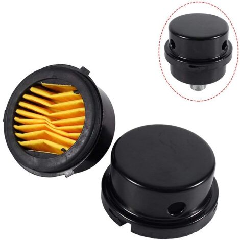 Air Compressor Filter, Black Metal Compressor Silencer, 3/8" 16mm Air Compressor Silencer Filter Air Filter for Compressor