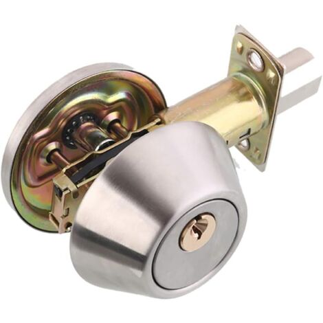 interior lock Tubular mortise lock 2 entries, Brass + Stainless steel, three keys