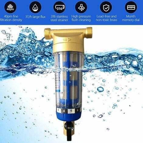 Reusable Sediment Filter - Water Pre-Filter - Sediment Filter - Micron Pre-Filter - Water Purifier Accessory - For Well Water Pipe - Sediment Filter（1/2)