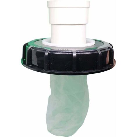 Washable Nylon IBC Lid Filter with Lid for IBC Rainwater Tank 1000 L DN 75 Needle Felt Black 165 mm