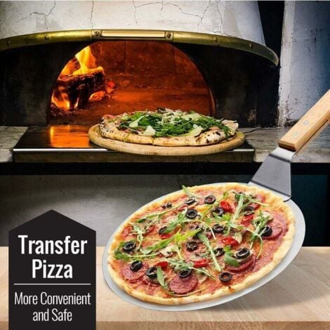 Sale Stainless steel pizza peel with wooden handle, pizza peel for pizza stone, bread peel, cake peel, pizza peel, (10 inches)