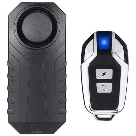 Wireless Motorcycle/Bicycle Alarm, Anti-Theft Security Alarm with Remote Control, IP55 Waterproof, 113 dB Super Loud (Black)