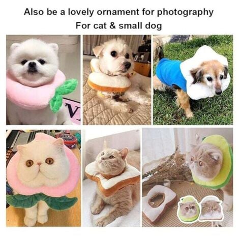 [NEVER USED] Soft Adjustable Cat Cone Collar, Cat Recovery Collar, Cute E Collar for Cats After Surgery, Cat Neck Cones to Stop Licking for Cat/Kitten/Small Dog