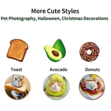 [NEVER USED] Soft Adjustable Cat Cone Collar, Cat Recovery Collar, Cute E Collar for Cats After Surgery, Cat Neck Cones to Stop Licking for Cat/Kitten/Small Dog