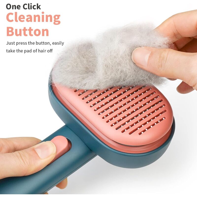 Top Brush Selbstreinigende Zupfbürste Für Haustiere – Mit Ergonomischem Griff, Für Katzen & Hunde