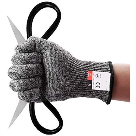 Schnittfeste Arbeitshandschuhe, Schutzhandschuhe der Stufe 5, fr Herren, schnittfeste  Handschuhe fr Arbeiten in der Kche, Metzgerei, im Freien (L)