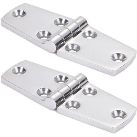 Schiffsscharnier, Edelstahl 316, 102 x 38 mm, Schranktürscharnier, verwendet für Boote, Yachten, Türscharniere, Schrankscharniere, Verbindungsscharniere, 2 Stück