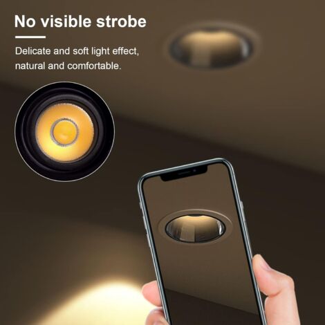 LED-Einbaustrahler für Badezimmer, 6er-Pack, 7 W, 700 lm = 70 W, Glühlampe, IP44, Kaltweiß 6000 K, AC 220–240 V, Ausschnitt 70–75 mm, ultraschlanke, runde Deckeneinbauleuchte für Küche, Wohnzimmer (we