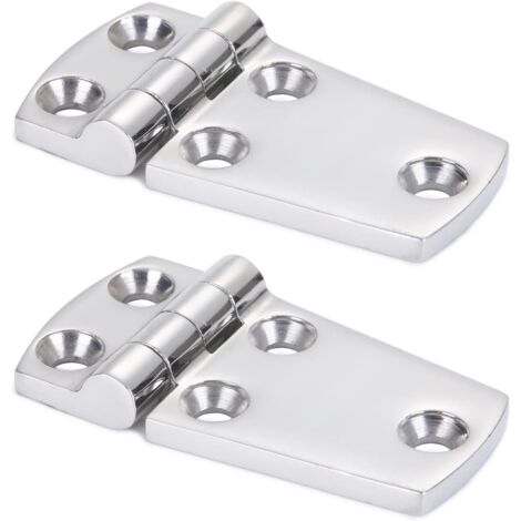 Hardware-Unterstützung, Türscharnier, Stahl, robust, Stahl, Bootsscharnier, Schrank, Plattformscharnier, Edelstahl, Marine, Garage, SUS316, 2 Stück, 38 mm x 71 mm (1/5)