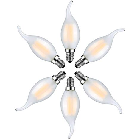 LED-Kerze Mit Glühfaden – E14, 4W, 5000K Weißes Licht | Transparent, 320° Streuwinkel, Für Dekolampen
