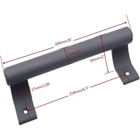 304 Edelstahl Schiebetürgriff Schwarz - Für Badezimmer & Glastüren 8-12mm