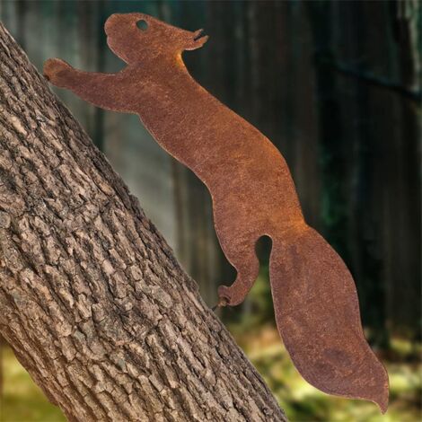 Eichhörnchen für Baum Gartendekoration aus Metall 30 cm