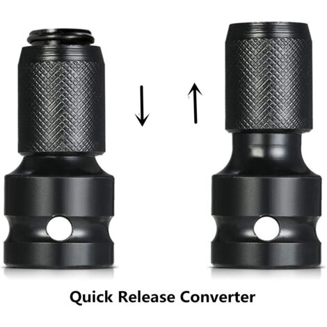 2 Stück Adapter – 1/4 Zoll Vierkant Auf 1/4 Zoll Sechskant, Metall, Für Schraubendreher