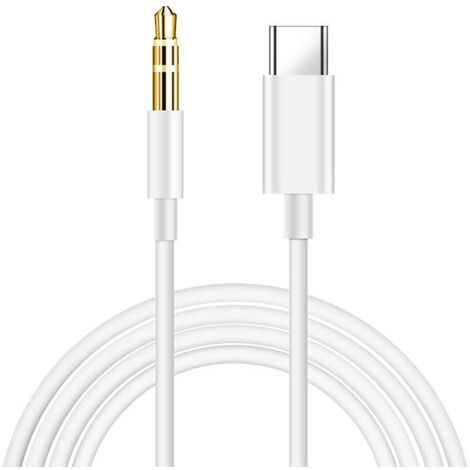 Elebase USB C naar 3,5 mm Jack-adapter 0.6FT/0.18M, Type C Male Converter Audio Hoofdtelefoon Jack Kabel voor iPhone 17 17e 16, iPad 10 Pro Mini 6, Samsung Galaxy S26 S25 S24 FE