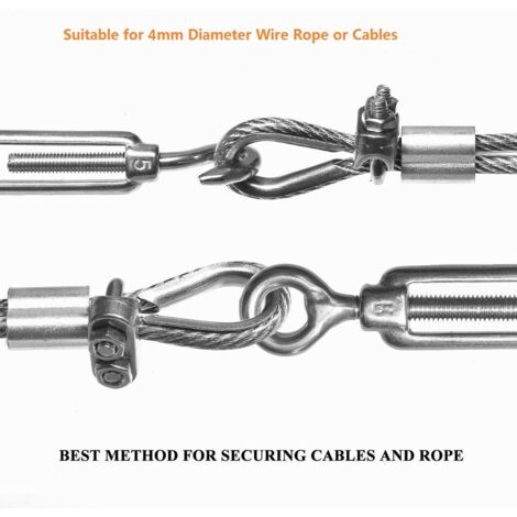 14 Stück Edelstahl-Kabelbinder 4 Mm – U-förmig, Aus Edelstahl 304, Für Seile & Kabel