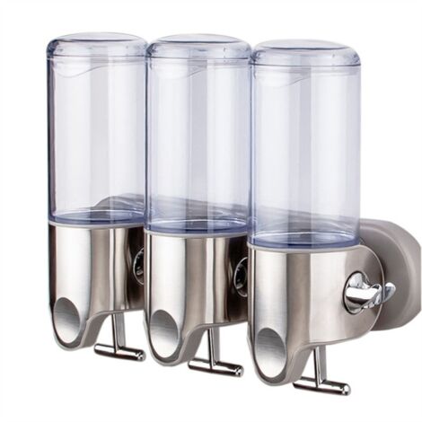 Seifenspender, Edelstahl, 3 in 1, Transparent/Silber (1/5)