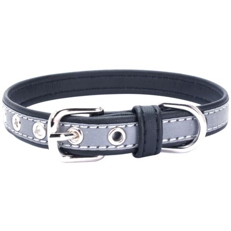 Halsband für Hund/Katze, reflektierend, verstellbar, blau, S