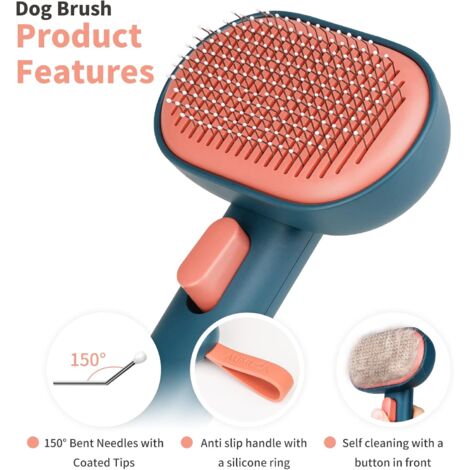 Selbstreinigender Flohkamm 2 Stück - Haarentferner Für Katzen Und Hunde