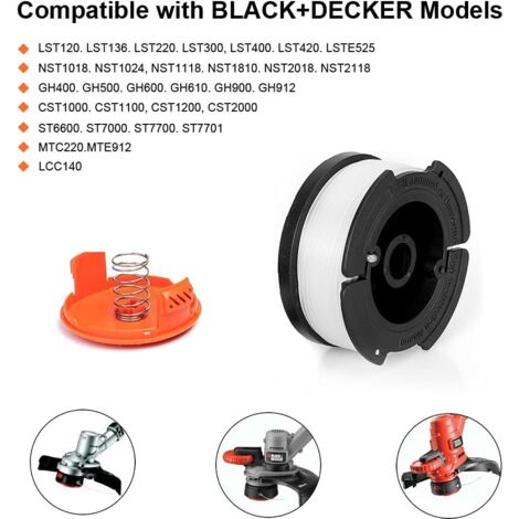 Fadenspule für Black und Decker Rasentrimmer - 5 X Ersatz-fadenspule 10