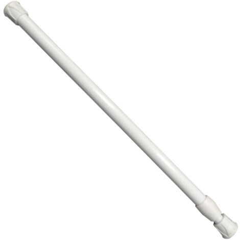 Gardinenstange, ausziehbar, Montage ohne Schrauben und Bohren, Durchmesser, Länge 55-90 cm, weiß