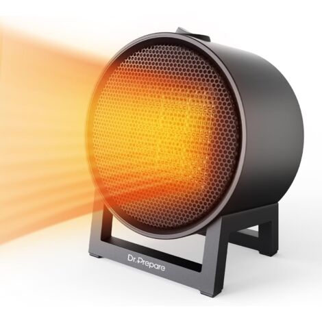 Mini-Heizlüfter, mit 2 Heizmodi, Schnellaufheizung, Kippschutz und Überhitzungsschutz, 600 W